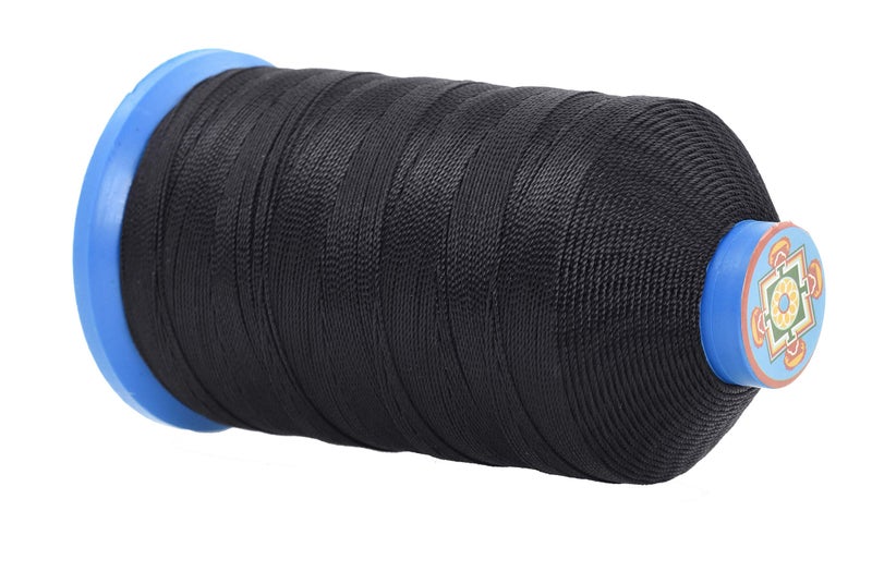 Mandala Crafts Size 92 280D T90 Bonded Nylon Thread - Black 1100 YDs Tex 90 Heavy Duty Sewing Threads for Leather, Jeans, Weaving, Outdoor Marine Upholstery - Image 3